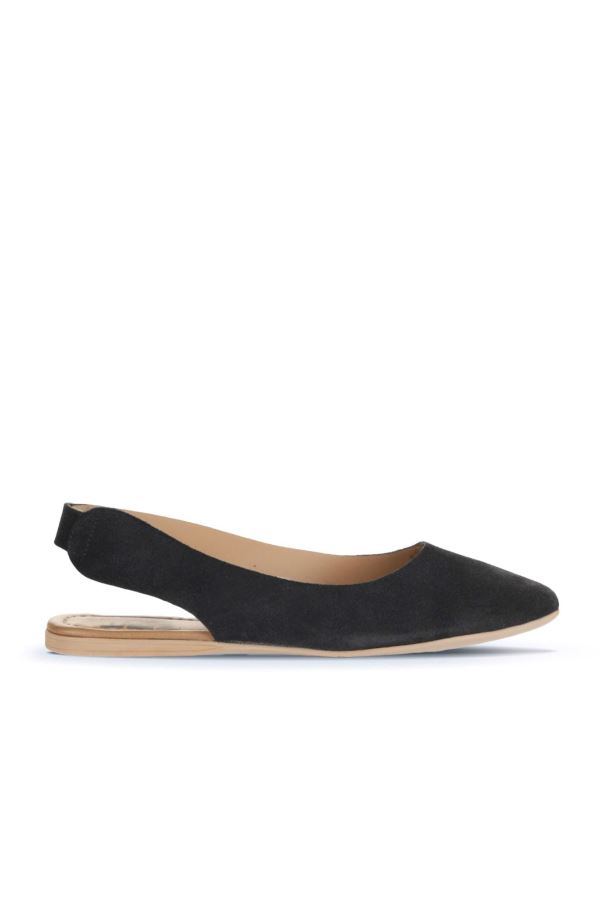 Siyah Alf Süet Kadın Babet