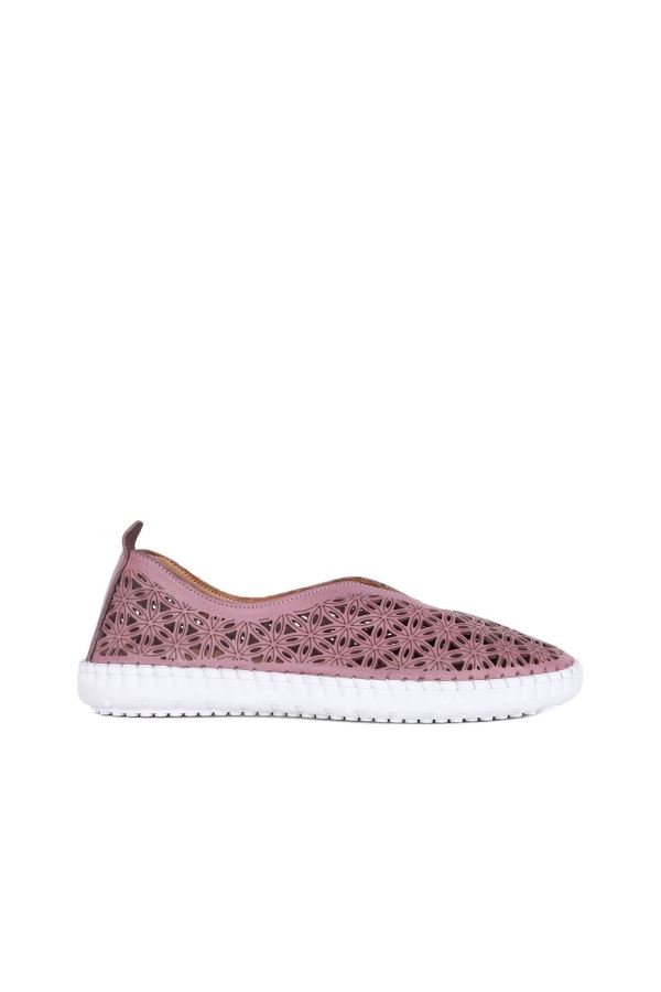 Gül Kurusu Deri Kadın Günlük Ayakkabı