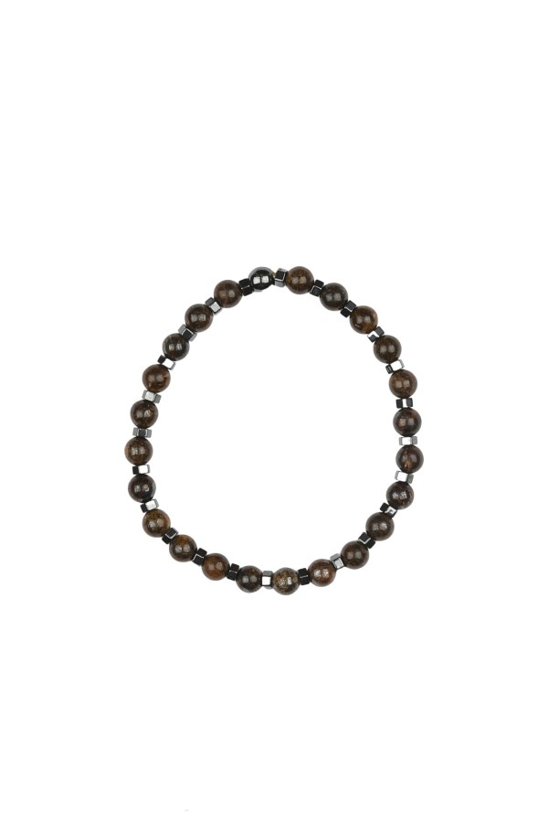 Kahverengi Doğal Taş Bileklik 
