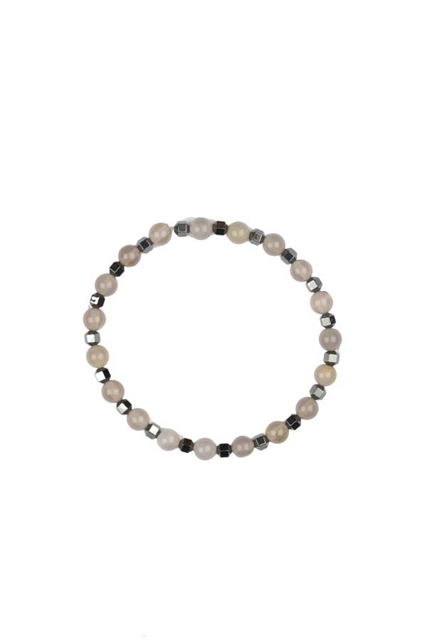 Beyaz Doğal Taş Erkek Bileklik