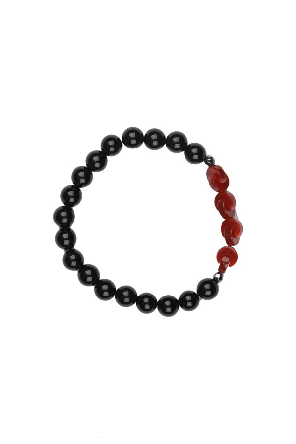 Siyah Doğal Taş Erkek Bileklik