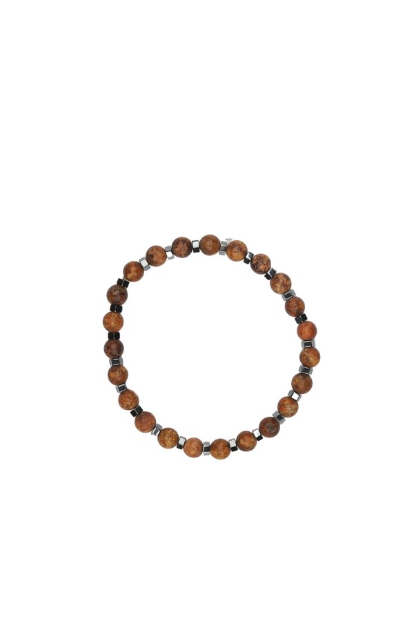 Kahverengi Doğal Taş Erkek Bileklik
