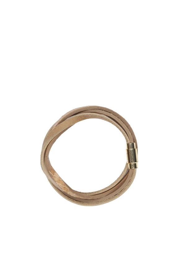 Bej Deri Kadın Bileklik