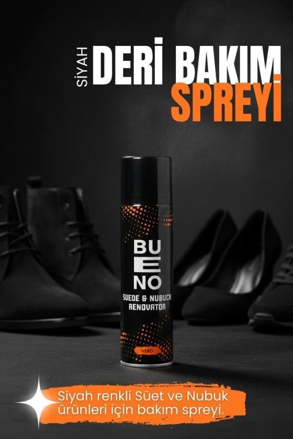 Siyah Deri Ayakkabı Bakım Spreyi 