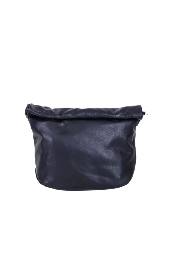 Siyah Deri Kadın Çapraz Çanta