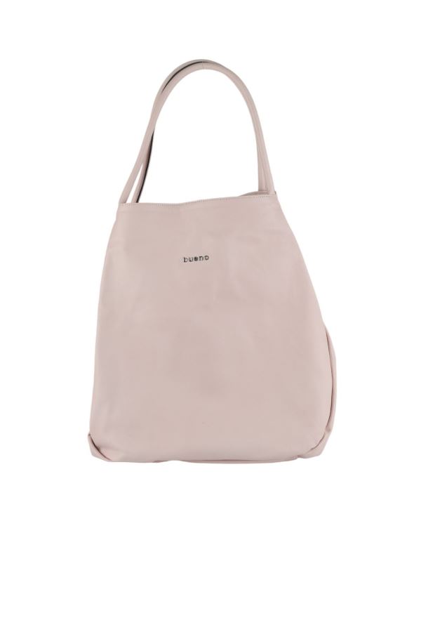 Pudra Deri Kadın Omuz Çantası 