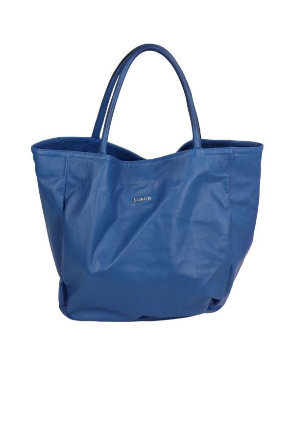 Mavi Koyu Deri Kadın Omuz Çantası