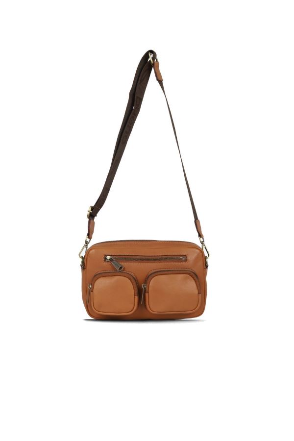 Taba Koyu Deri Kadın Çapraz Çanta