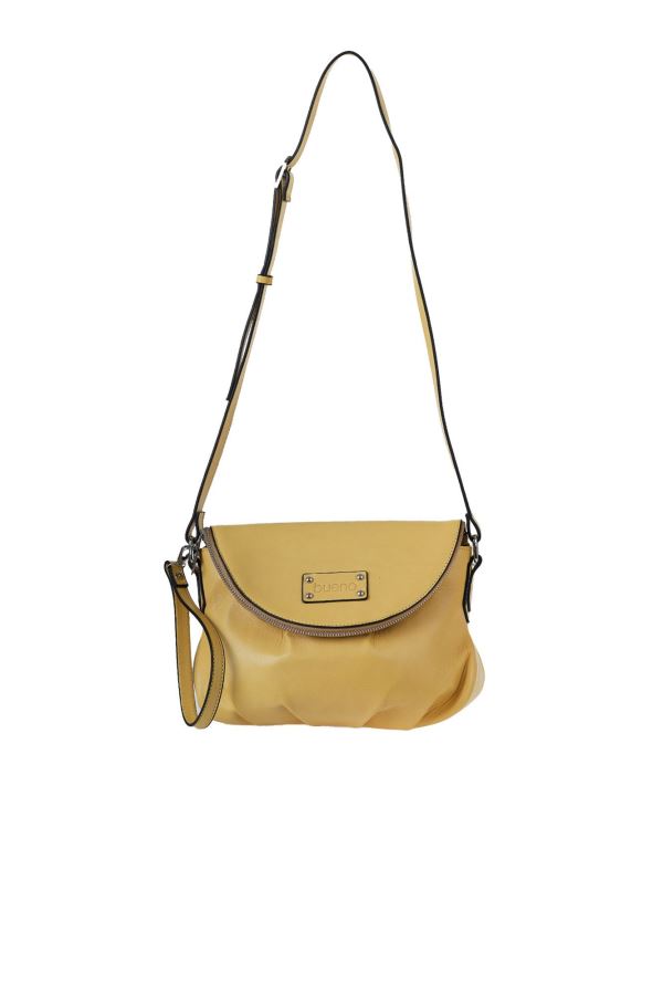 Sarı Deri Kadın Çapraz Çanta