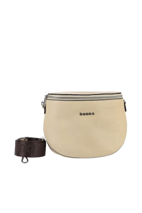 Sarı Deri Kadın Çapraz Çanta