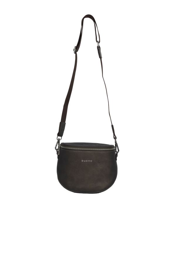 Siyah Parlak Deri Kadın Çapraz Çanta