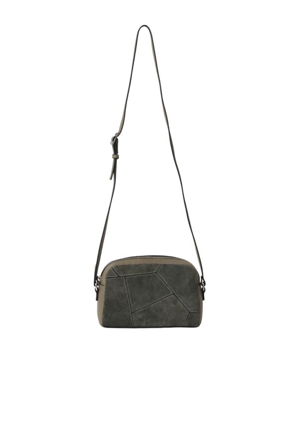 Haki Deri-Süet Kadın Çapraz Çanta