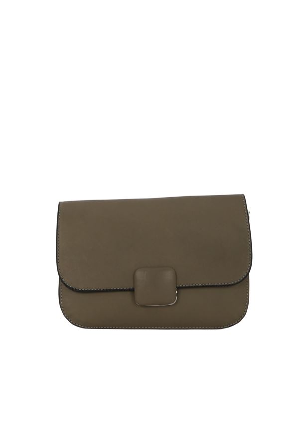 Yeşil Deri Kadın Çapraz Çanta