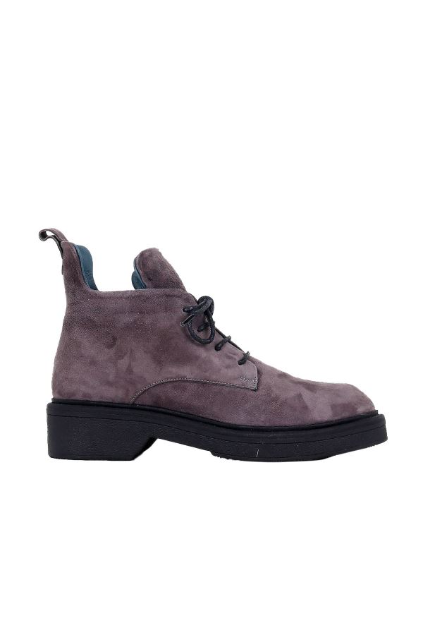 Gri Süet Kadın Düz Bot