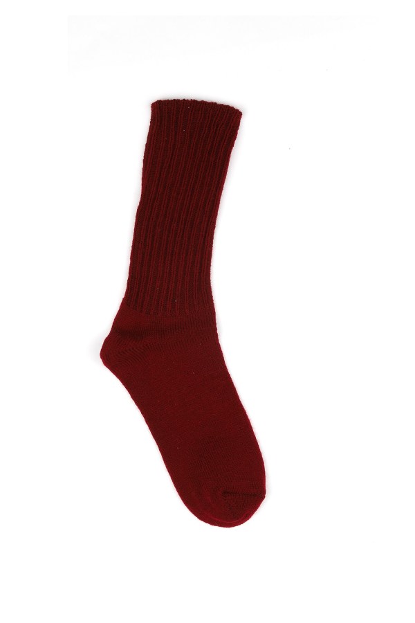 Bordo Yün Çorap