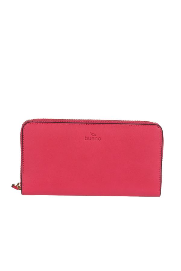Fuşya Koyu Deri Kadın Cüzdan