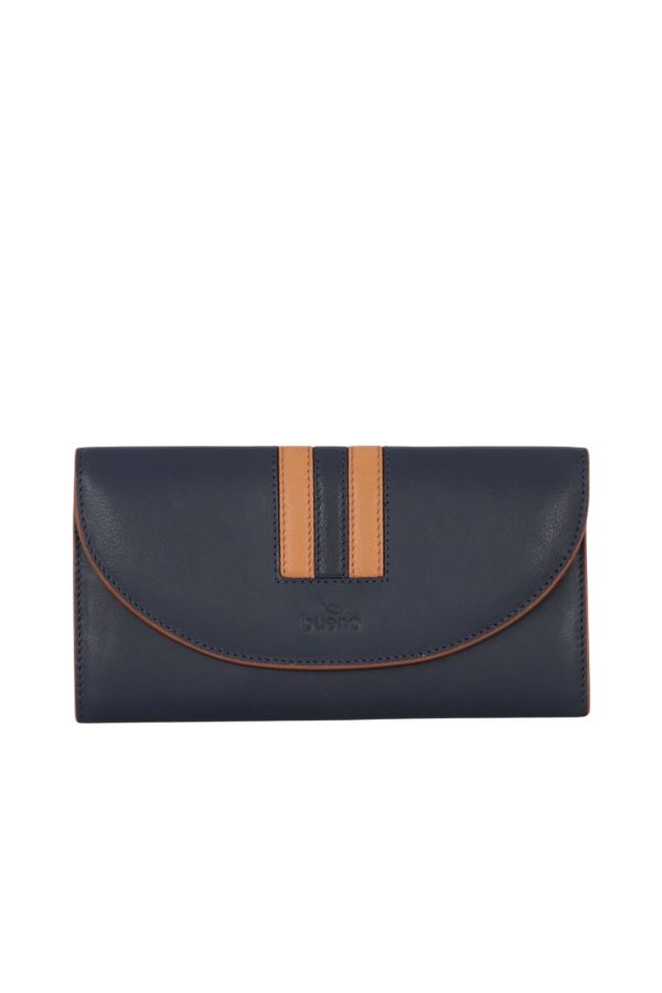 Lacivert Taba Deri Kadın Cüzdan