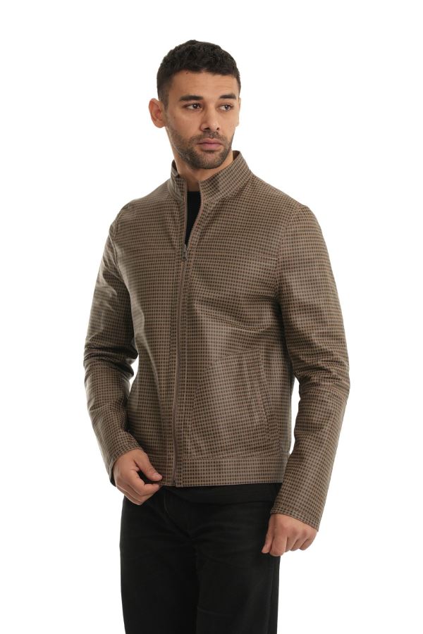 Vizon Pitikare Erkek Deri Mont