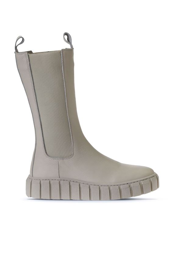 Bej Deri Kadın Spor Çizme