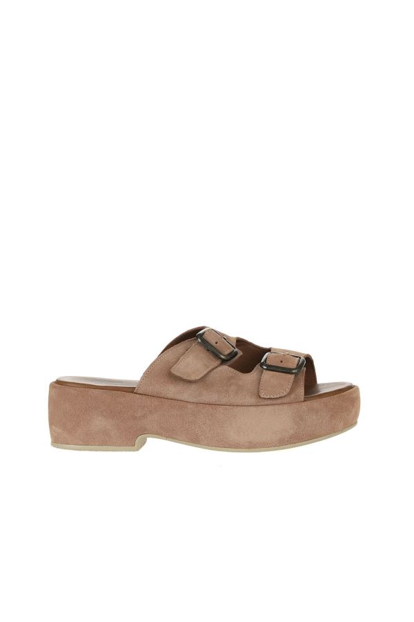 Pudra Süet Kadın Düz Terlik