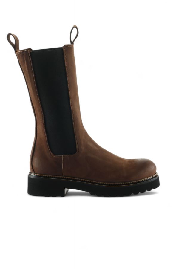 Vizon Nubuk Kadın Düz Bot