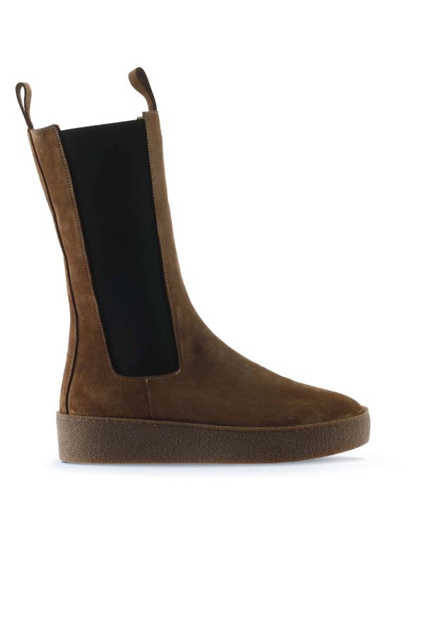 Taba Süet Kadın Düz Bot