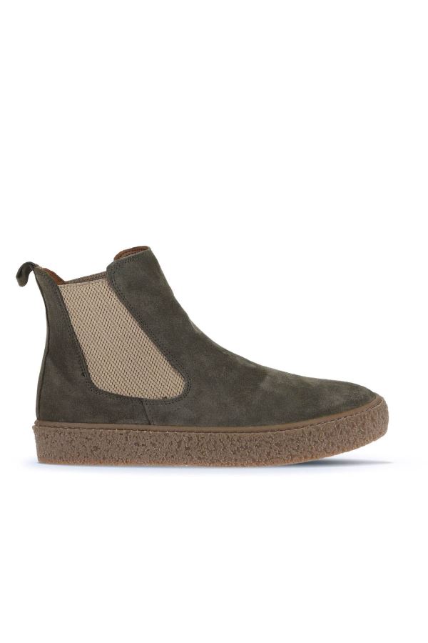 Haki Süet Kadın Düz Bot