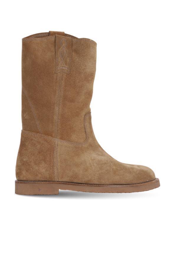 Taba Süet Kadın Düz Bot