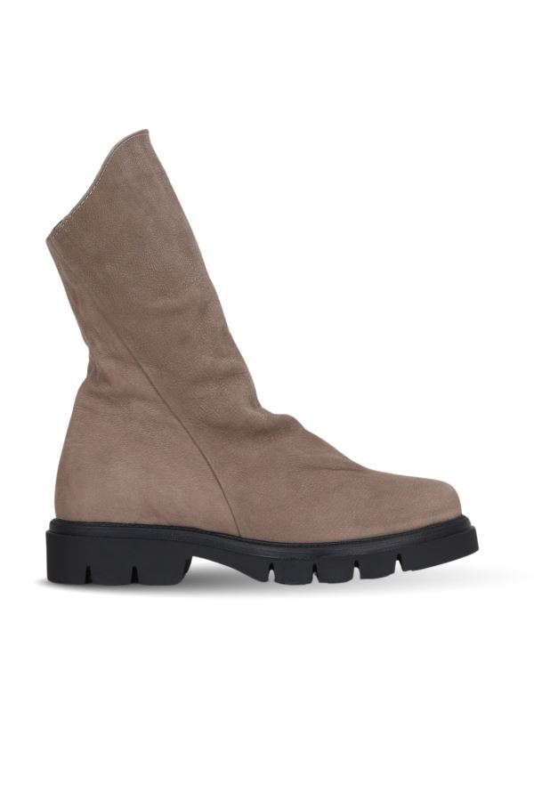 Gri Nubuk Kadın Düz Bot