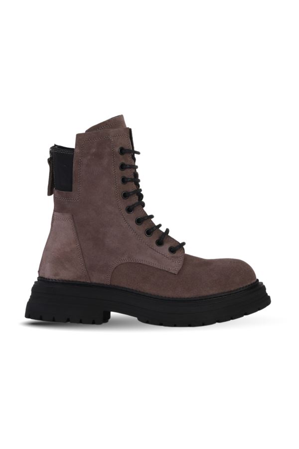 Vizon Süet Kadın Düz Bot