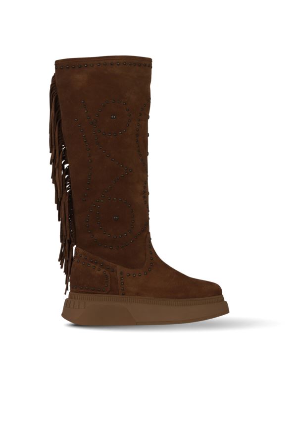 Taba Süet Kadın Düz Çizme