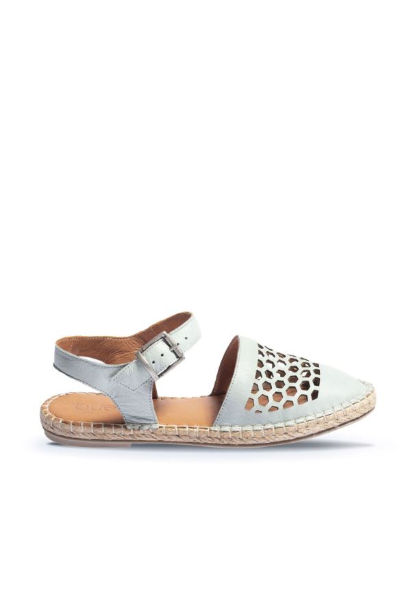 Mavi Deri Kadın Espadril Sandalet