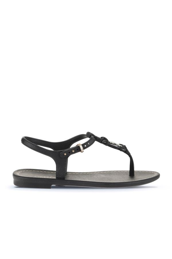 Siyah Gr Grendha Cacau Rustıca Kadın Parmak Arası Sandalet