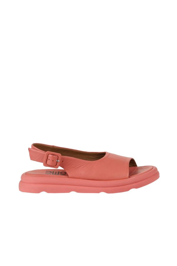 Mercan Deri Kadın Düz Sandalet