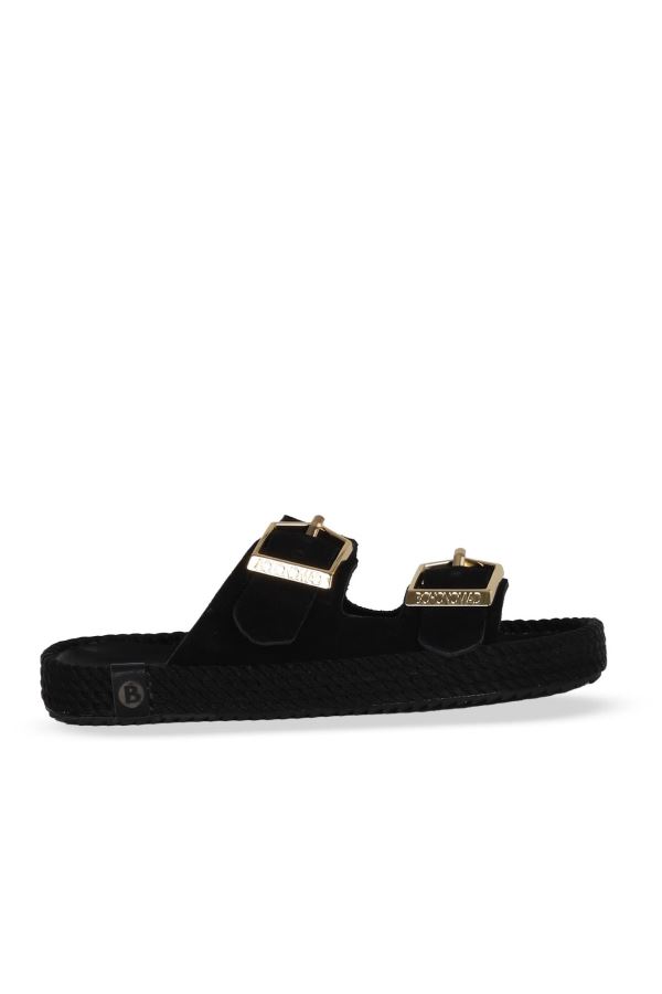 Siyah Süet Bohonomad Sydney Kadın Tokalı Terlik