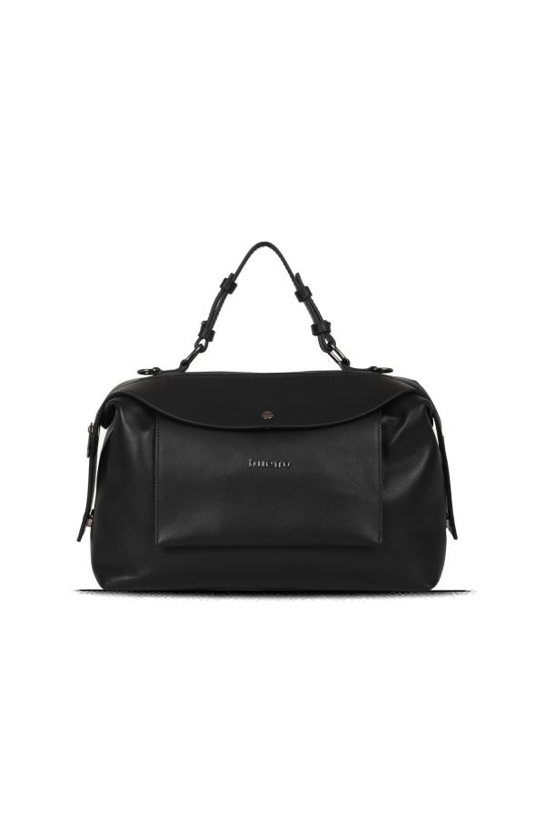 Siyah Deri Kadın Kol Çantası