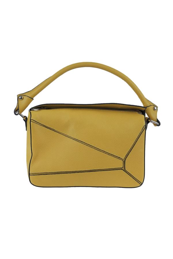 Sarı Flotter Deri Kadın Çapraz Çanta