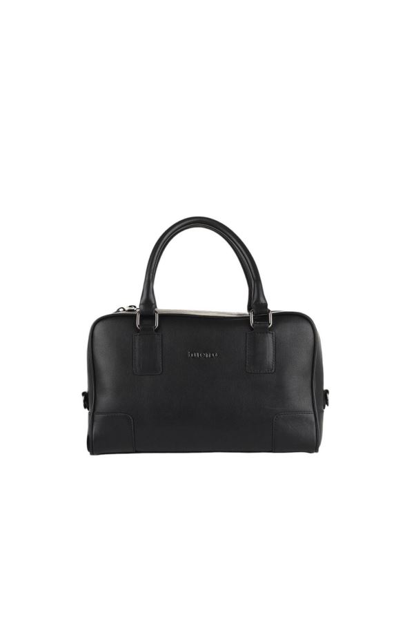 Siyah Deri Kadın El Çantası