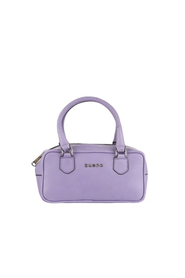Lila Deri Kadın El Çantası
