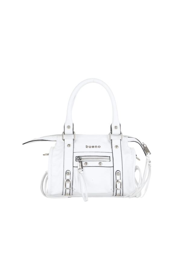 Beyaz Deri Kadın El Çantası