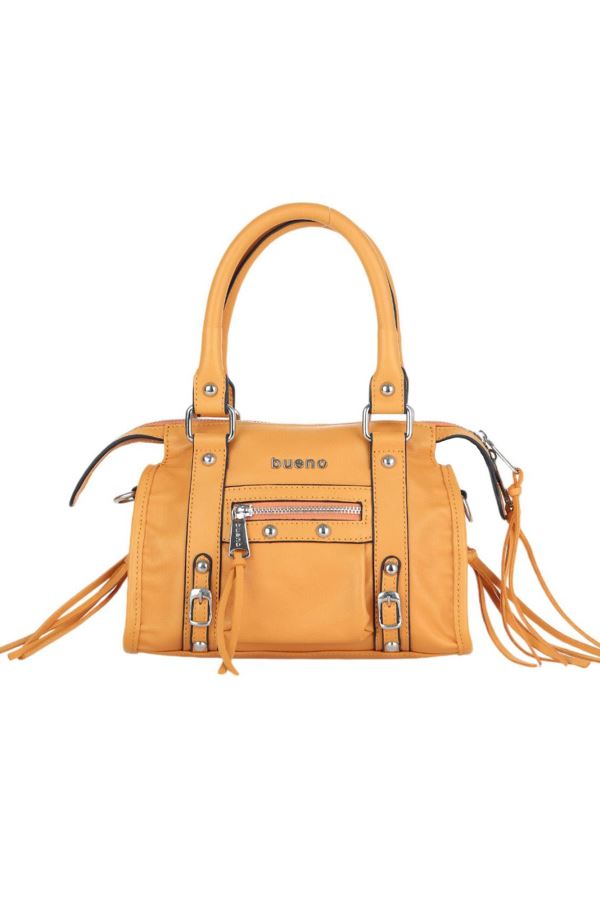 Turuncu Açık Deri Kadın El Çantası