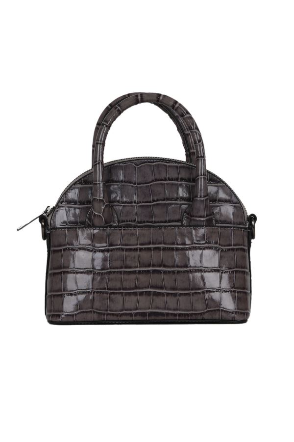 Gri Kroko Kadın El Çantası