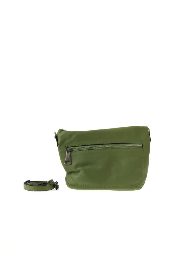 Yeşil Deri Kadın Çapraz Çanta