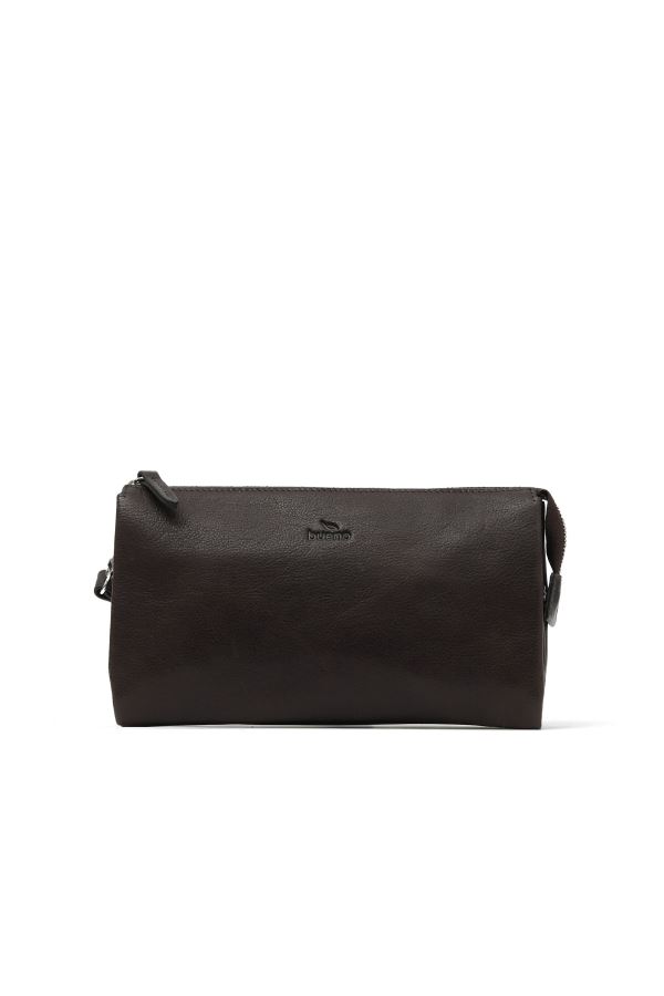 Kahverengi Açık Flotter Deri Erkek El Çanta