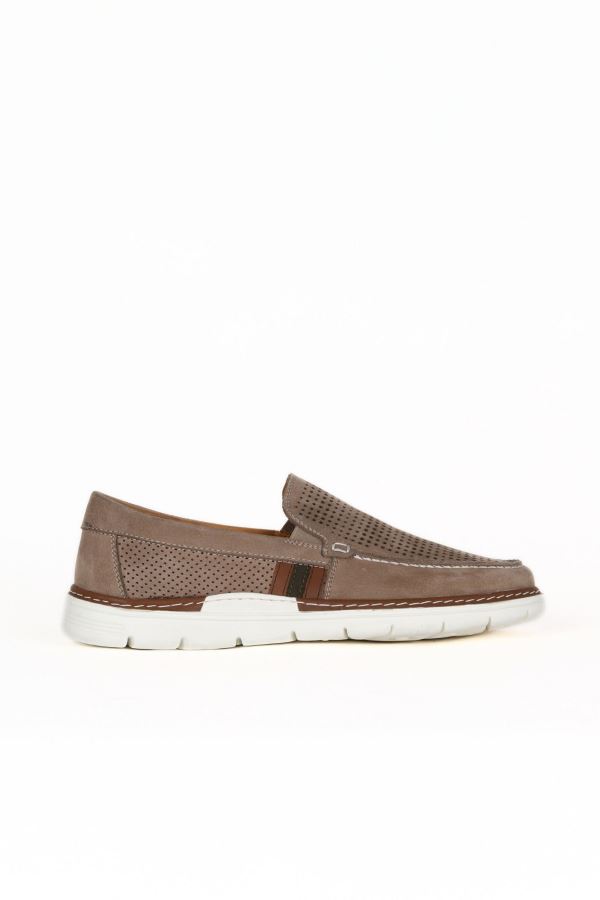 Gri Dante Deri Erkek Günlük Ayakkabı