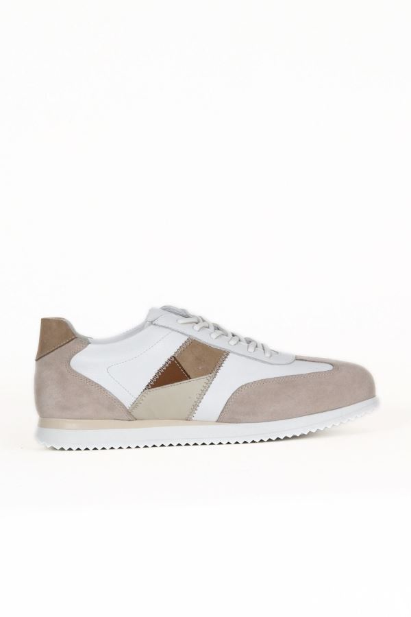 Bej Süet-Beyaz Marsel Erkek Günlük Ayakkabı