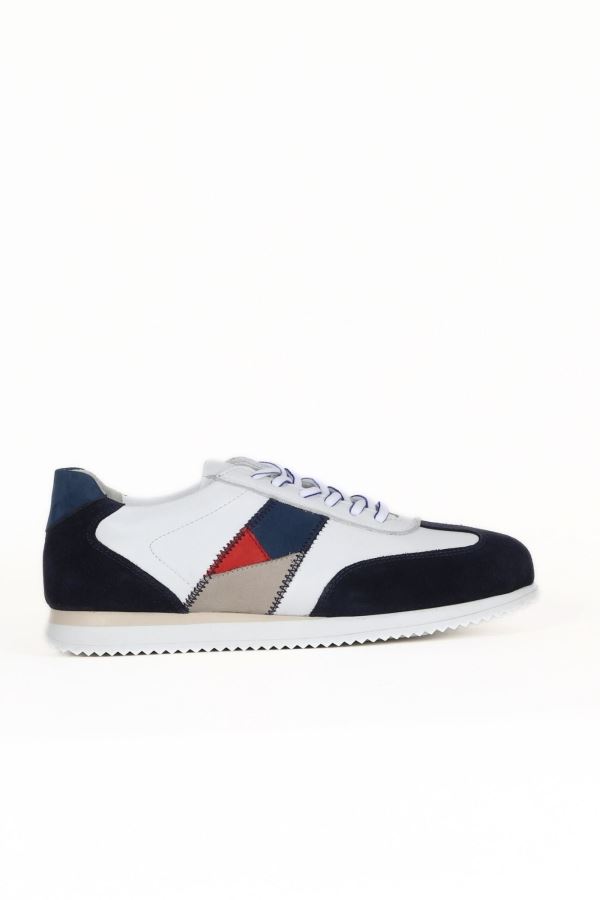 Lacivert Süet-Beyaz Marsel Erkek Günlük Ayakkabı