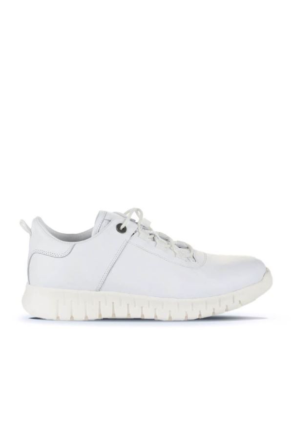 Beyaz Marsel Deri Erkek Günlük Ayakkabı