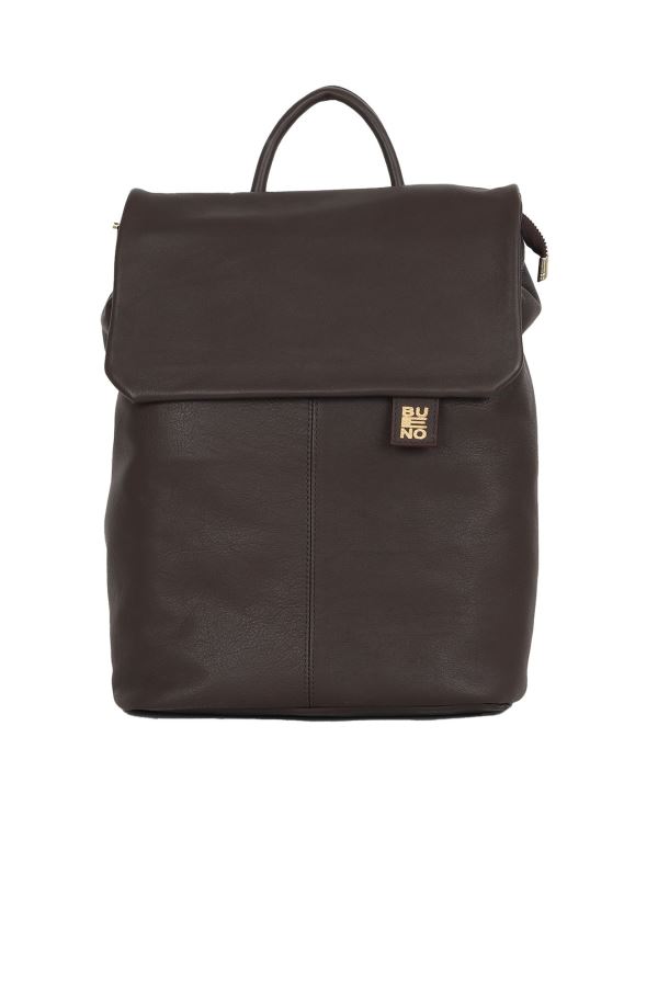 Kahverengi Koyu Npl Deri Kadın Sırt Çantası