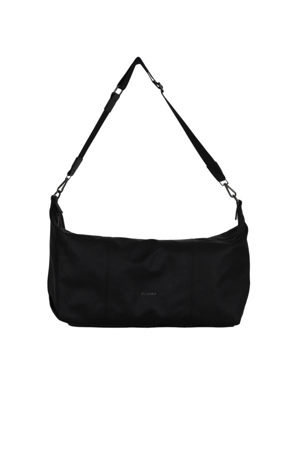 Siyah Deri Kadın Omuz Çantası